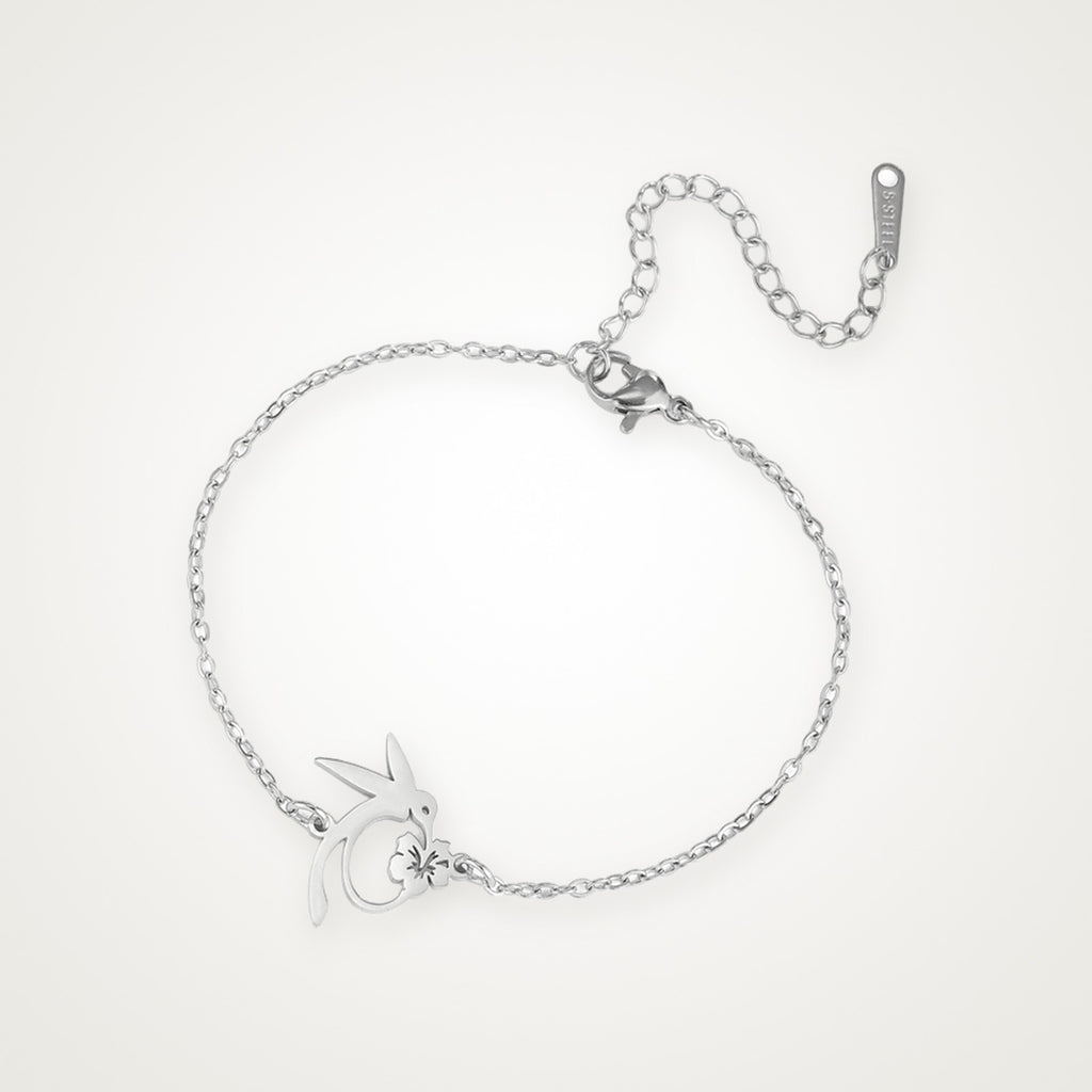 Pulsera Colibrí plateada