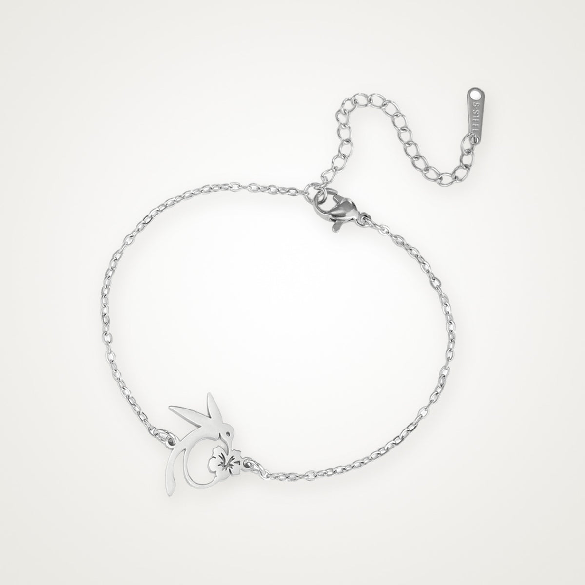 Pulsera Colibrí plateada