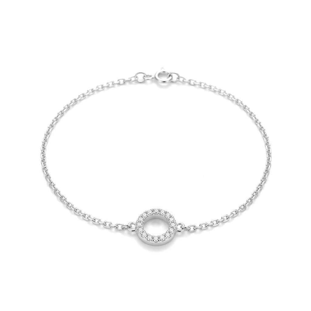 Pulsera con Círculo en Plateado o Dorado