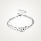 Pulsera Copo de nieve plateada