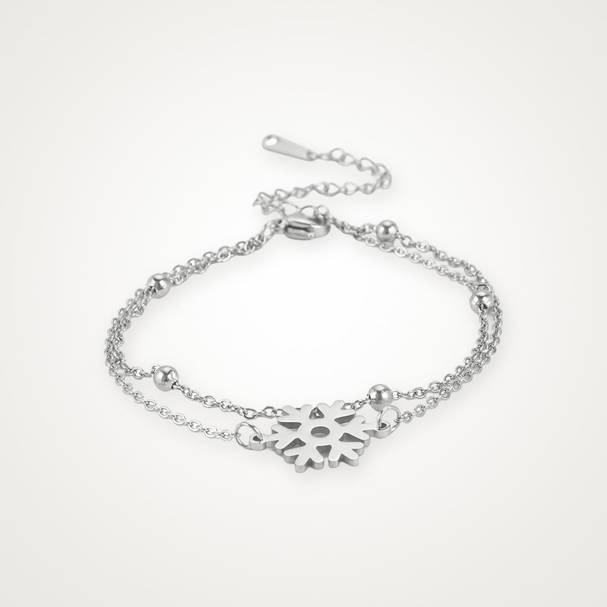 Pulsera Copo de nieve plateada
