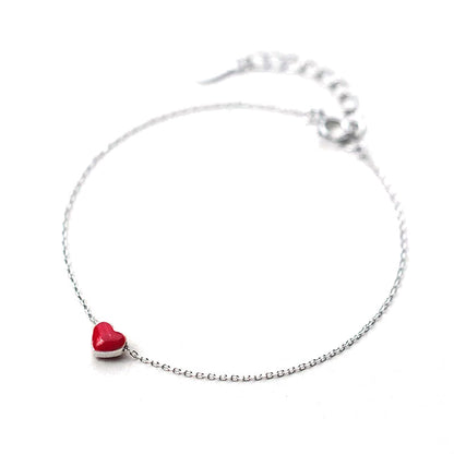 Pulsera Corazón en Rojo, Verde o Rosa