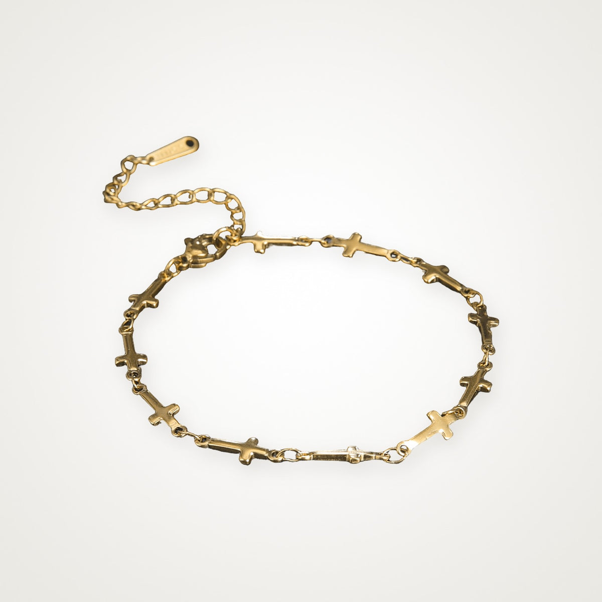 Pulsera Cruces dorada