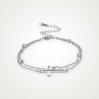 Pulsera Cruz plateada