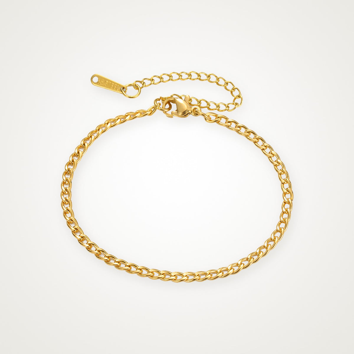 Pulsera Cubana dorada para charms