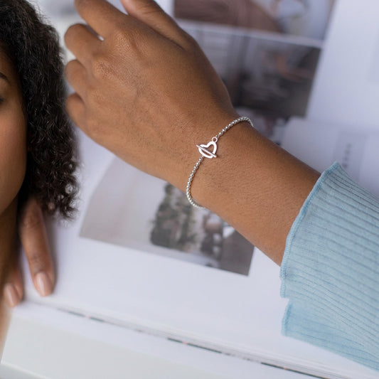 Pulsera de Bolitas con Corazón o Estrella