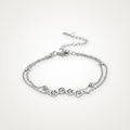 Pulsera Huellitas plateada