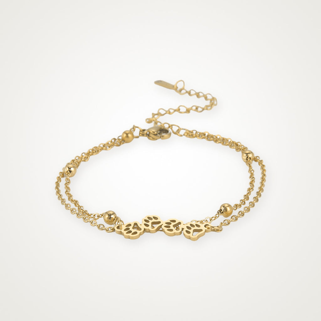 Pulsera Huellitas dorada