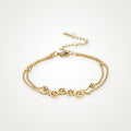 Pulsera Huellitas dorada
