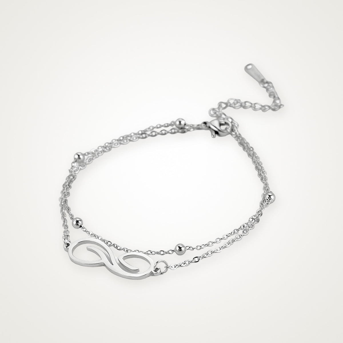 Pulsera Infinito plateada