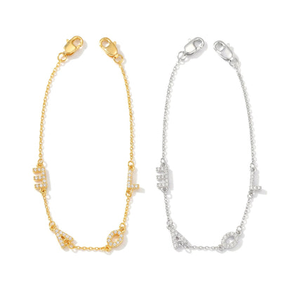 Pulsera LOVE con Zirconias