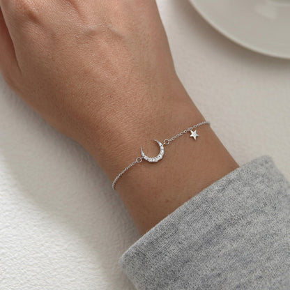 Pulsera Luna y Estrella con Zirconias