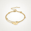 Pulsera Luna y estrella dorada