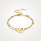 Pulsera Luna y estrella dorada