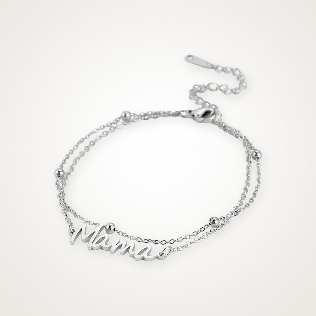 Pulsera Mamá plateada