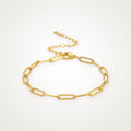 Pulsera Paperclip dorada para charms