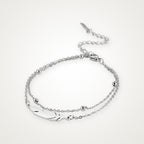 Pulsera Pluma plateada