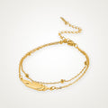 Pulsera Pluma dorada