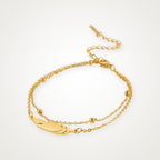 Pulsera Pluma dorada