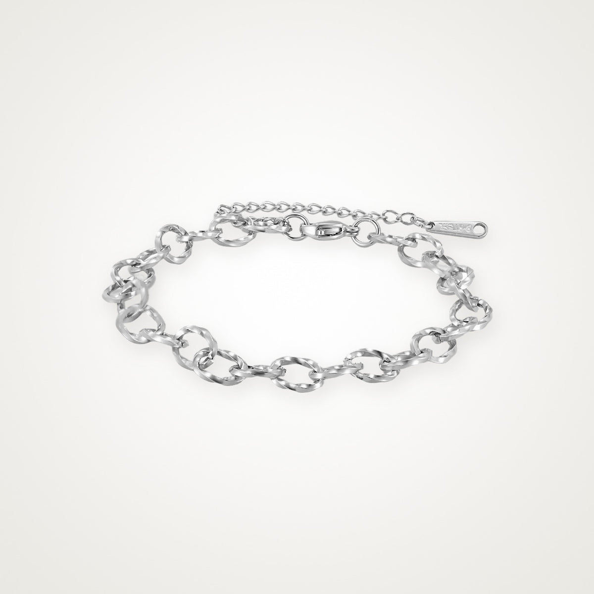 Pulsera Rolo plateada para charms