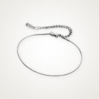 Pulsera Serpiente fina plateada