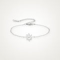 Pulsera Sol espiral plateada