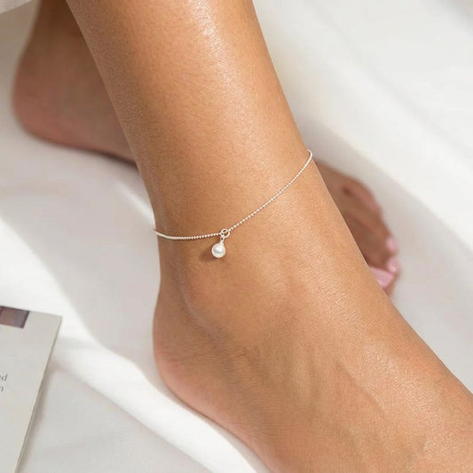 Tobillera Cadena con Perlas